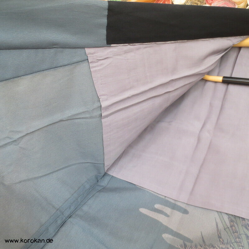 Fuji San hinter Bambus Juban Unterkimono, synthetisch