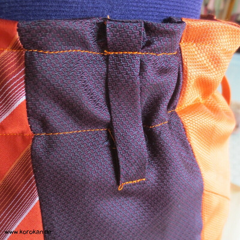 Seiden Krawatten Upcycling Rock rot orange persimmon