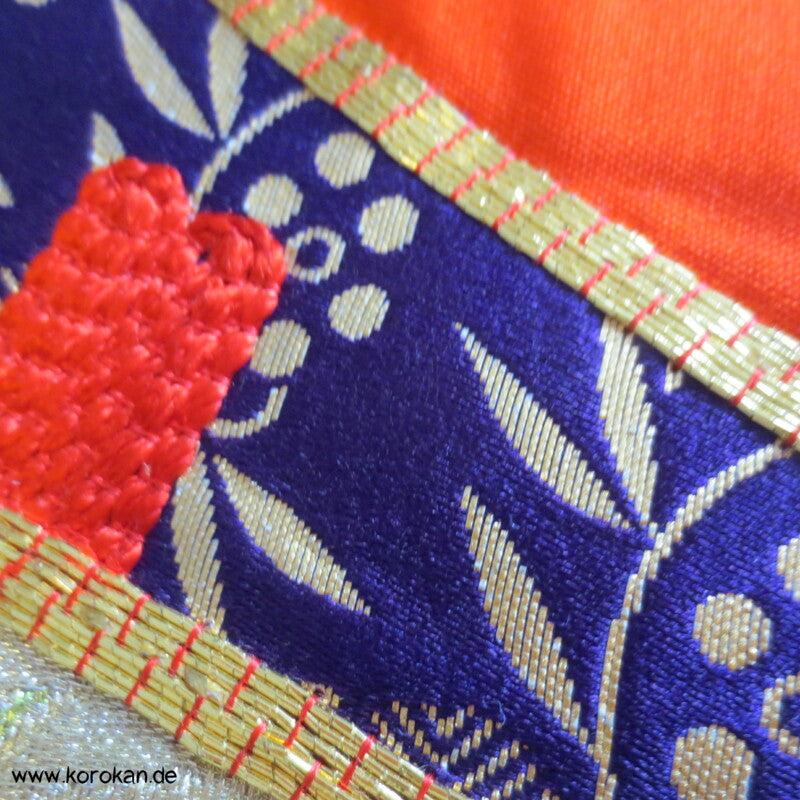Brokatapplikationen, Fächer, Bambus Uchikake - Kimono Hochzeits Mantel