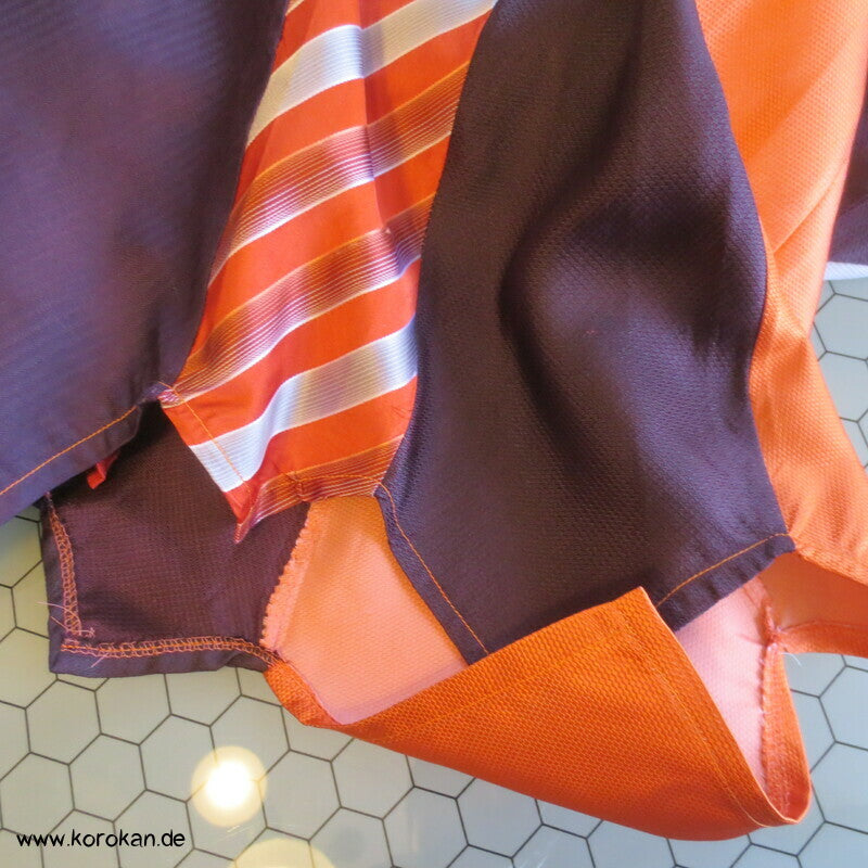 Seiden Krawatten Upcycling Rock rot orange persimmon