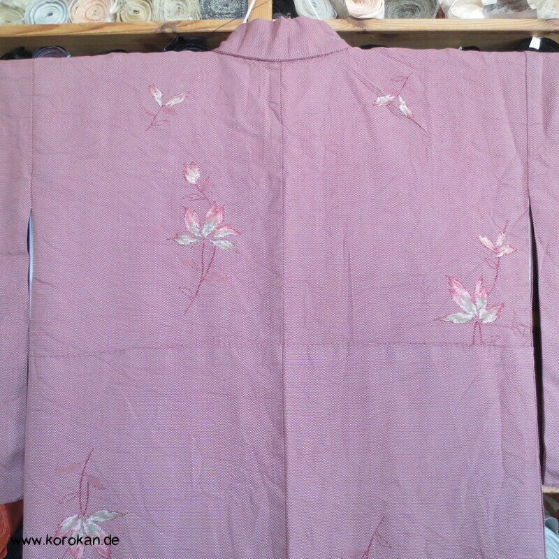 gewebte Blätter Jacquard Komon Kimono