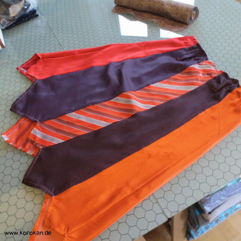 Seiden Krawatten Upcycling Rock rot orange persimmon