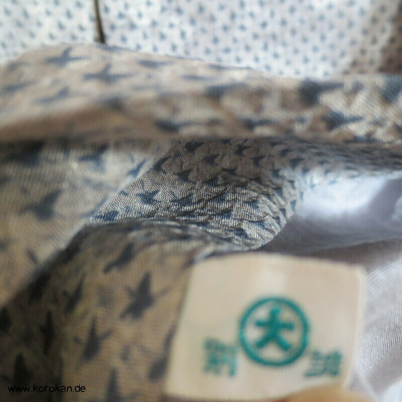 Full Shibori Welle Männer Juban Unterkimono reine Seide