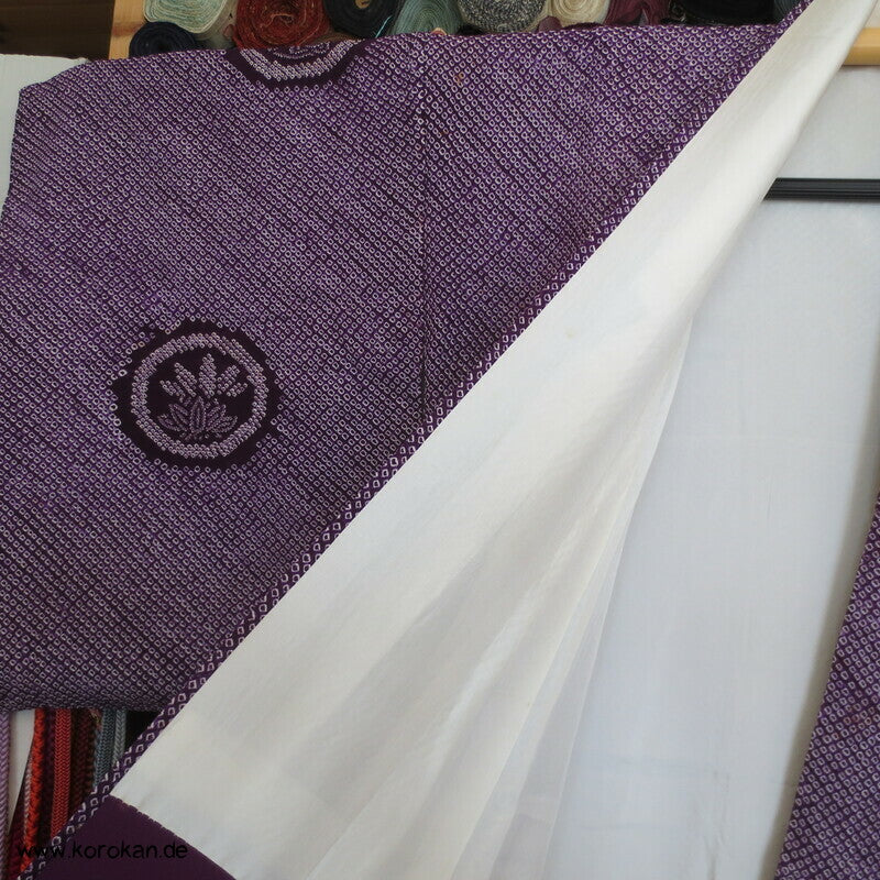 Full Shibori Mon Wappen Komon Kimono