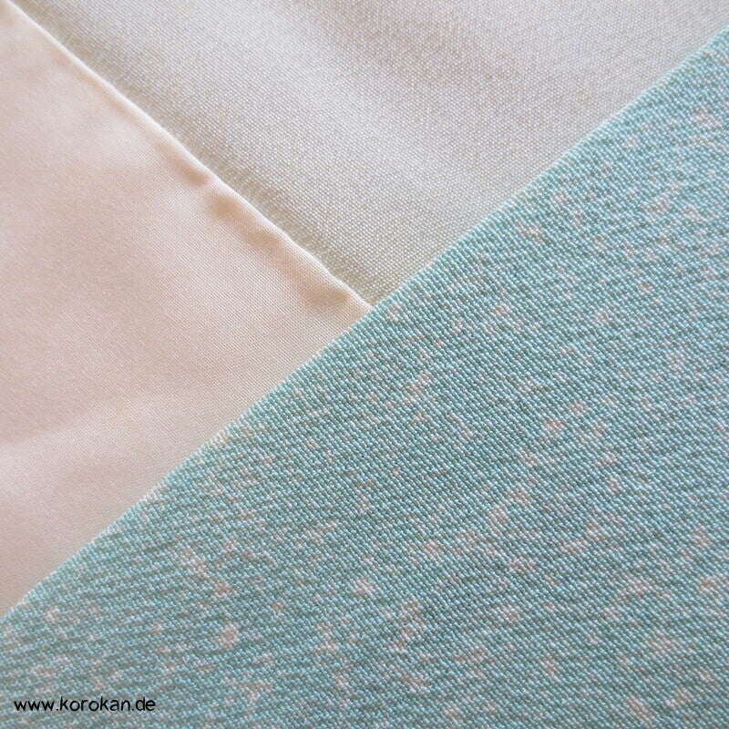 Tsukesage Seidencrepe Kimono Schneelandschaft mit Zweigen