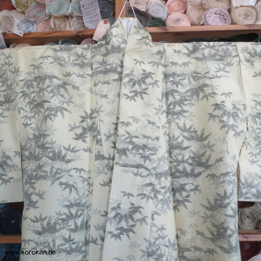 Tsumugi Seiden Kasuri Bambusmuster Kimono