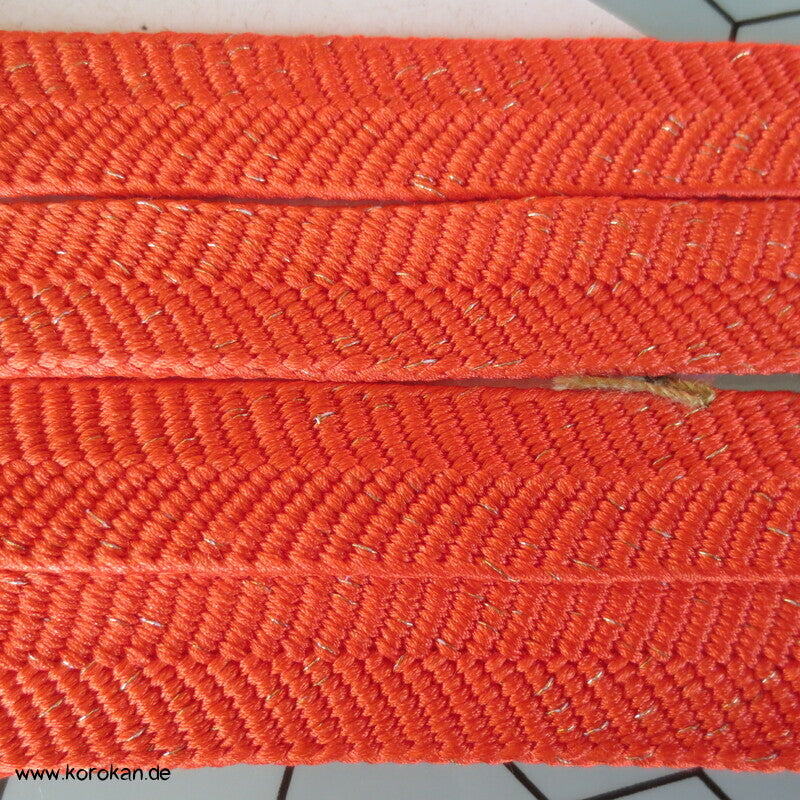 persimmon mit gold Obijime, geflochten, uni, neu
