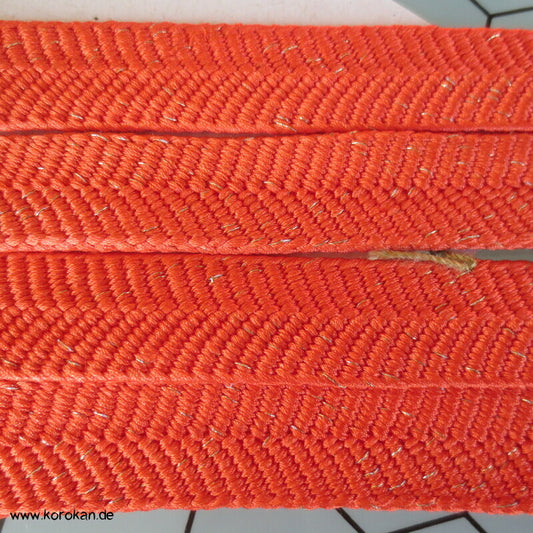 persimmon mit gold Obijime, geflochten, uni, neu