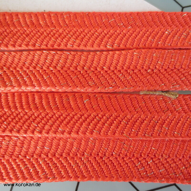 persimmon mit gold Obijime, geflochten, uni, neu