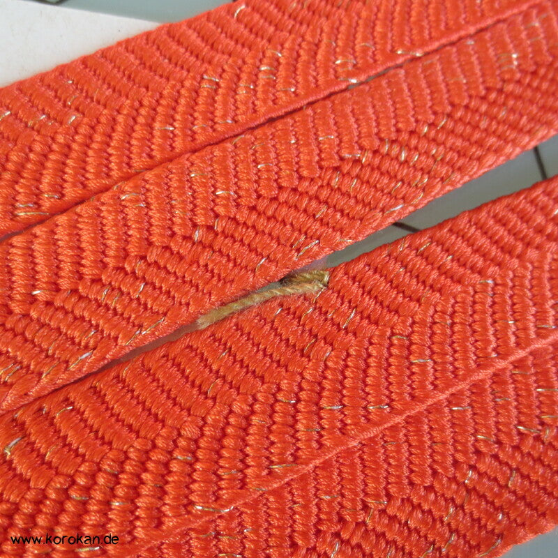 persimmon mit gold Obijime, geflochten, uni, neu