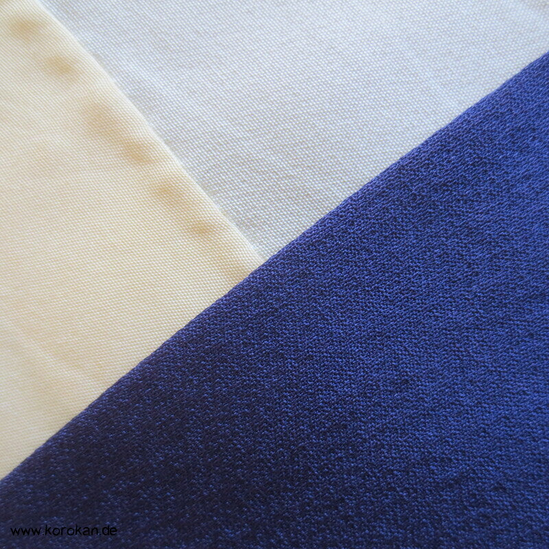 Mandarinenten Homongi Seidencrepesatin Japan Kimono