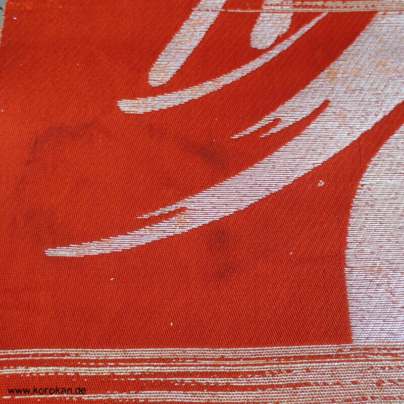 Araihari antiker Seidenbrokat Kimono Obi Genji Guruma
