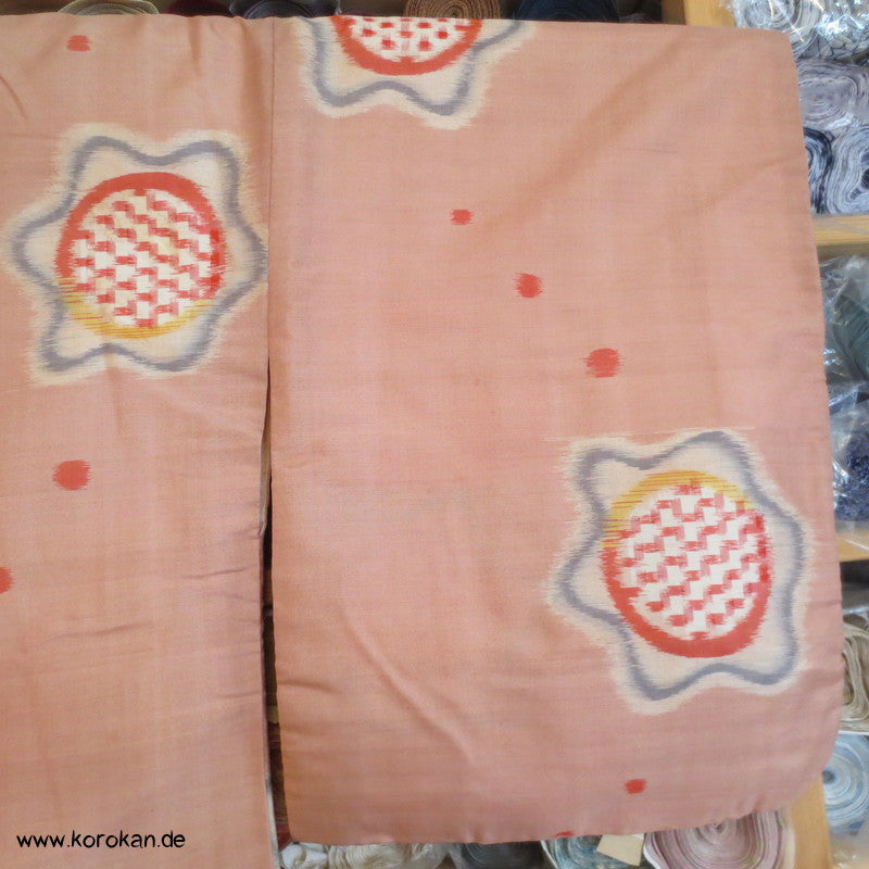 abstrahierte Blüten Meisen Komon Kimono