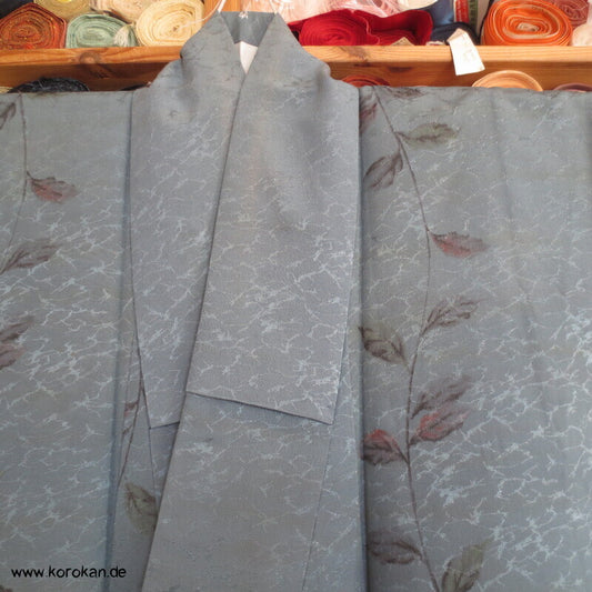 Blätterranken Komon Kimono Seidenjacquard mit etwas Lurex