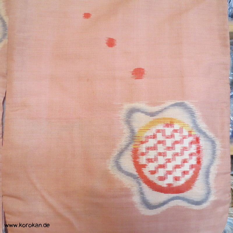 abstrahierte Blüten Meisen Komon Kimono