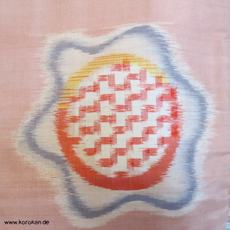 abstrahierte Blüten Meisen Komon Kimono