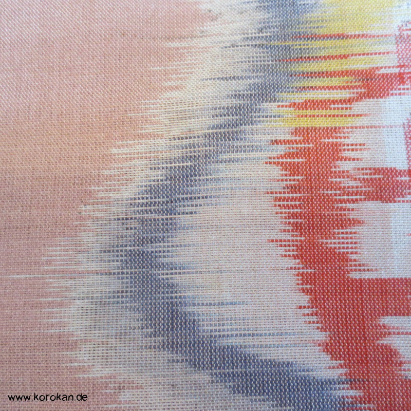 abstrahierte Blüten Meisen Komon Kimono