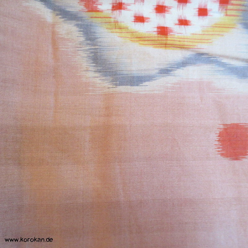 abstrahierte Blüten Meisen Komon Kimono