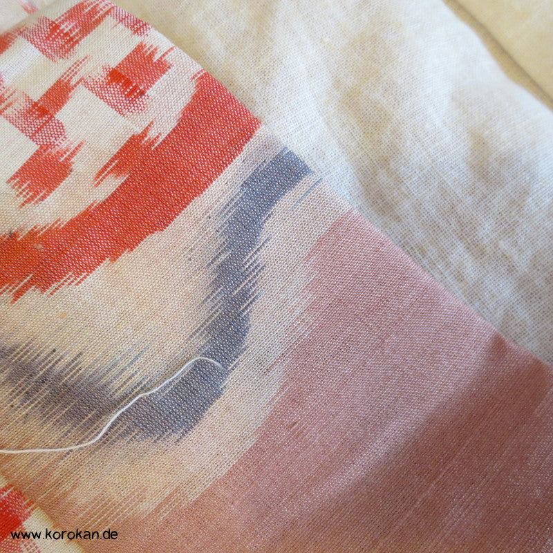 abstrahierte Blüten Meisen Komon Kimono
