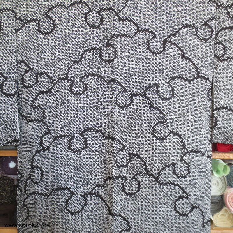 überlappende Schneeflocken Full Shibori Haori
