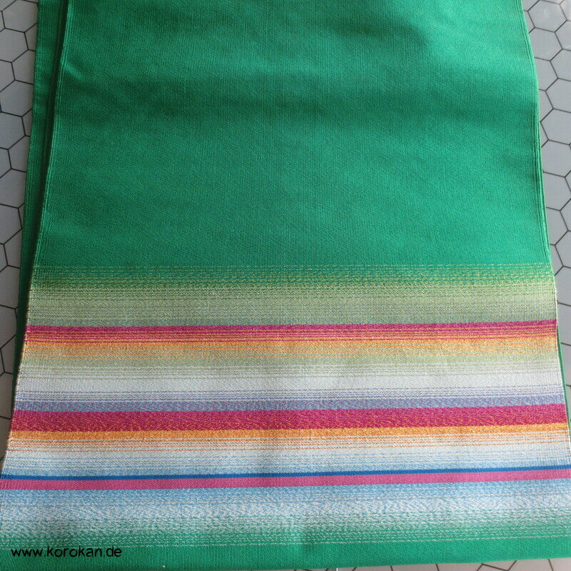 regenbogen Streifen auf grün Nagoya Obi