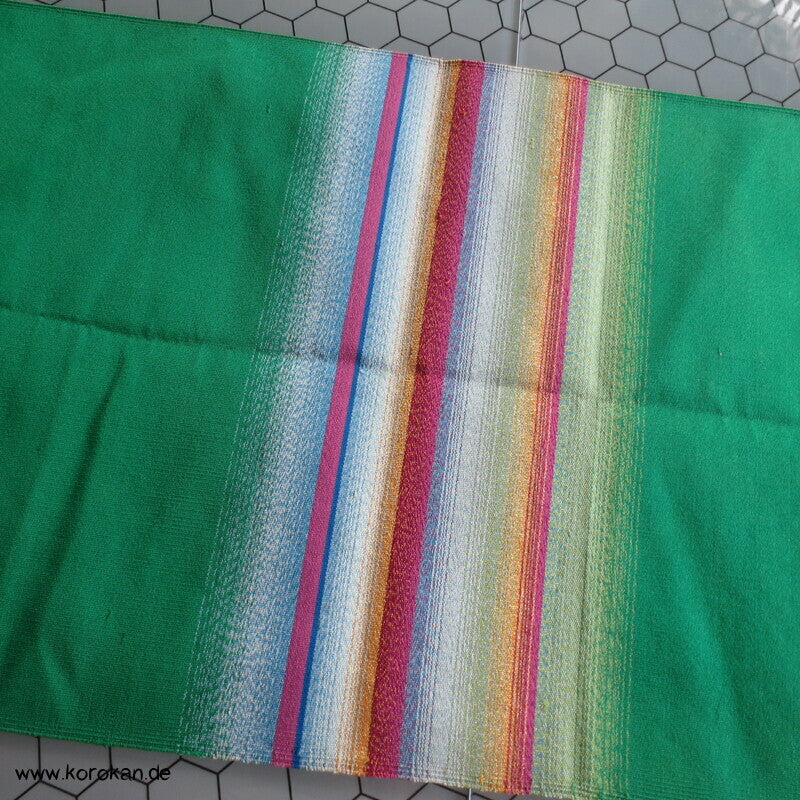 regenbogen Streifen auf grün Nagoya Obi