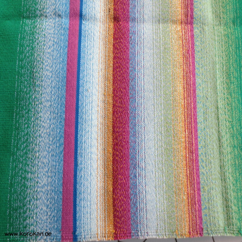 regenbogen Streifen auf grün Nagoya Obi