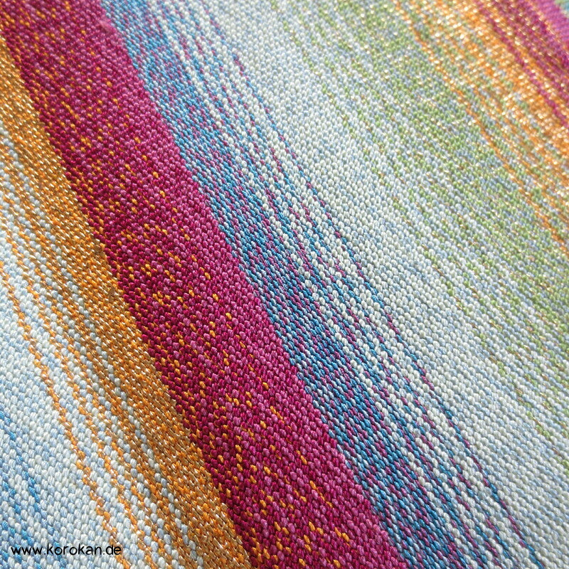 regenbogen Streifen auf grün Nagoya Obi