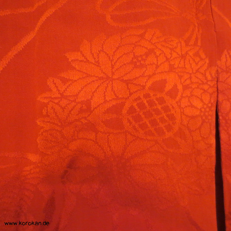 rote Phönix Seide Juban Kimono