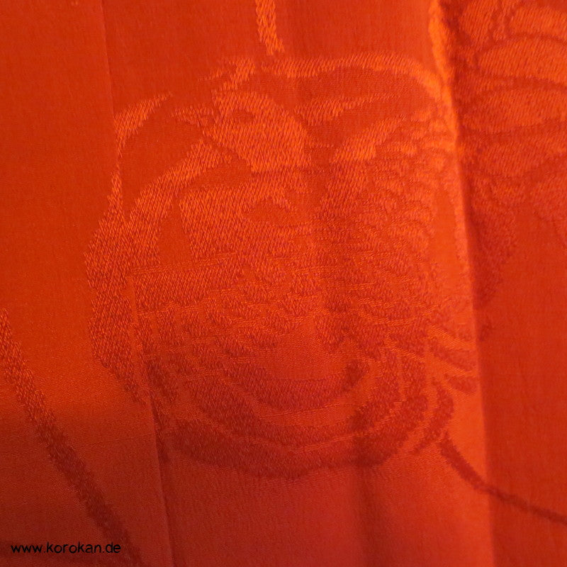 rote Phönix Seide Juban Kimono