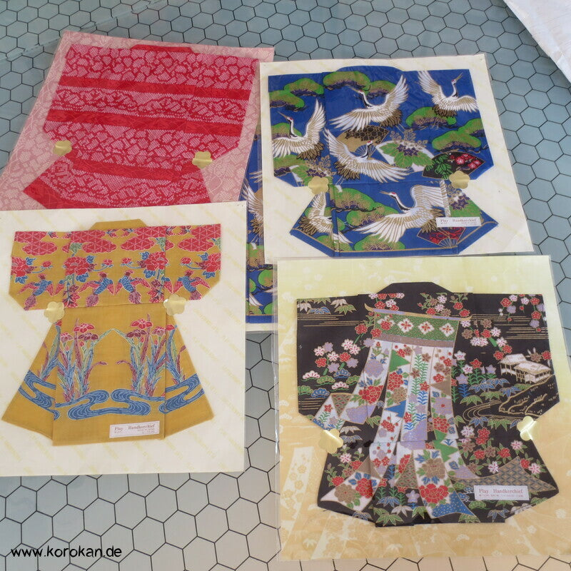 Kimono Taschentücher - als Origami Kimono gefaltet
