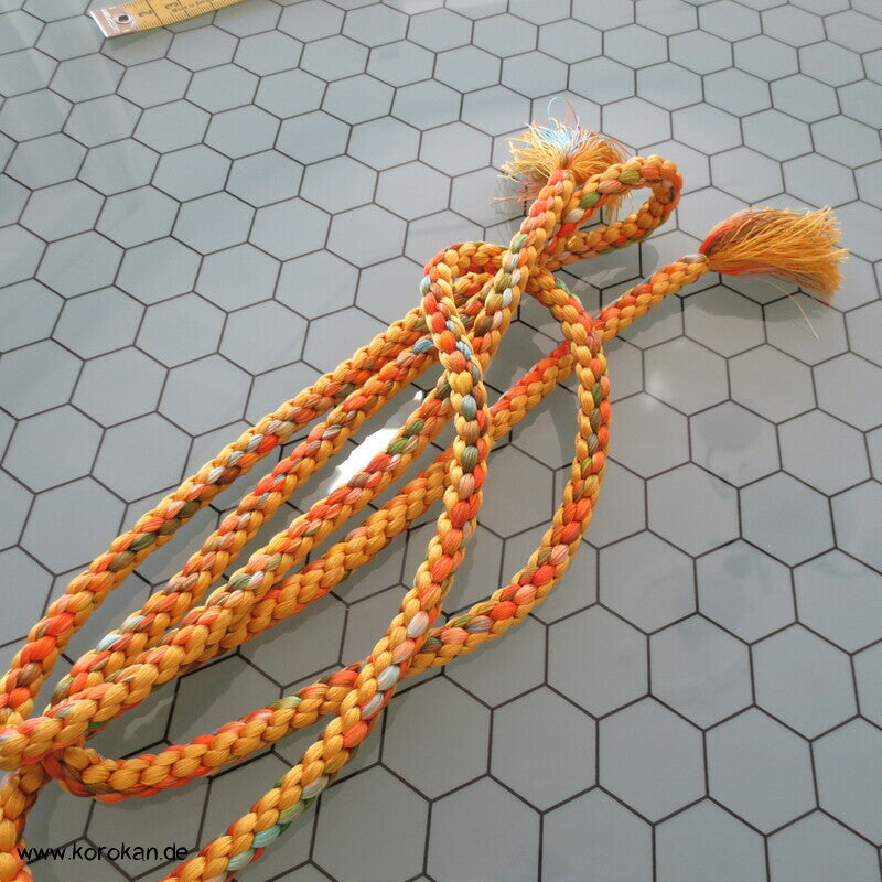 sonnengelb rot orange Kordel Obijime, Seide