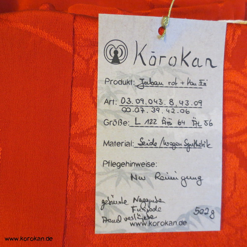 rote Phönix Seide Juban Kimono