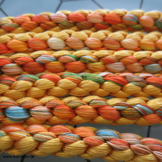 sonnengelb rot orange Kordel Obijime, Seide