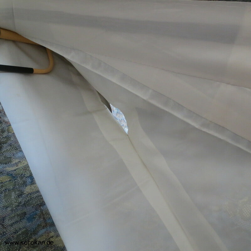 Tsumugi Seiden Kasuri Blätter, Bäume Kimono