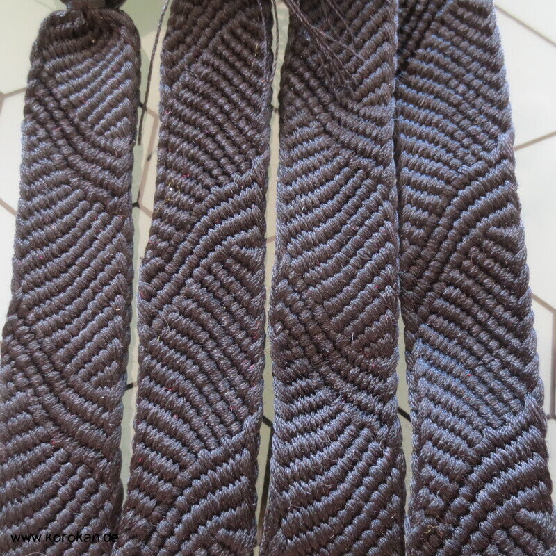 schwarz, schlicht, Vintage Obijime, Seide