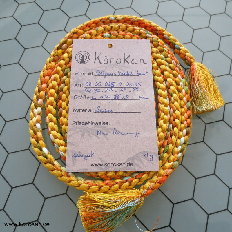 sonnengelb rot orange Kordel Obijime, Seide