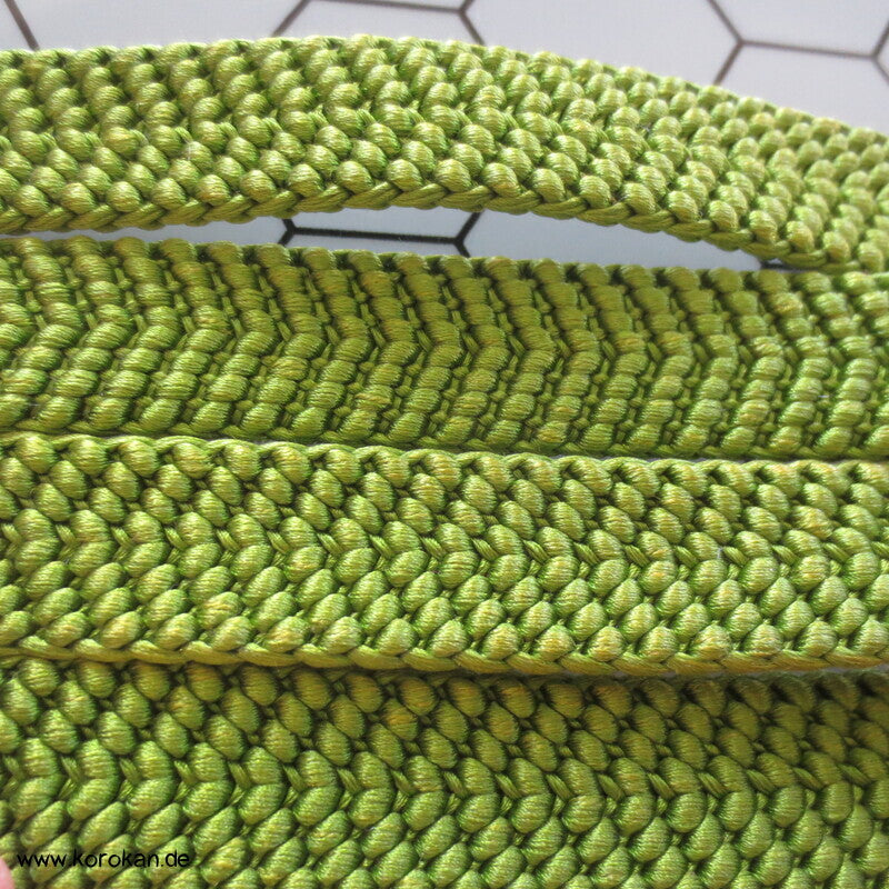 grasgrün Vintage Obijime, Seide