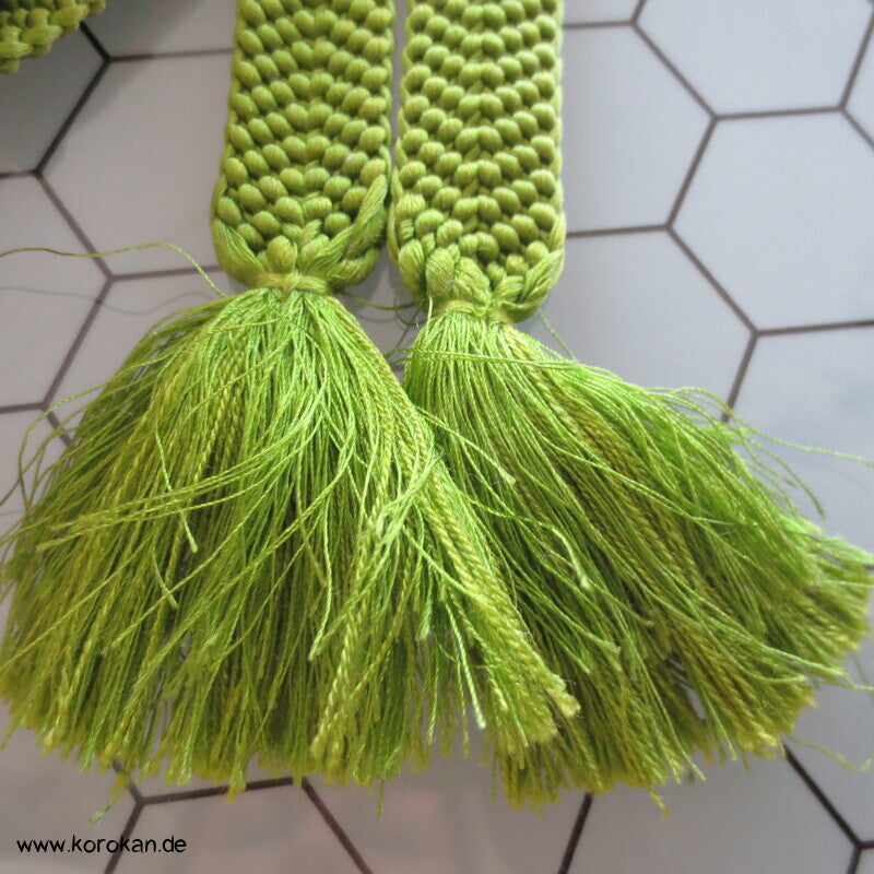 grasgrün Vintage Obijime, Seide