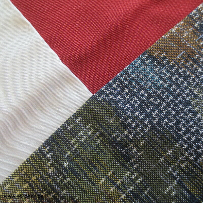 Tsumugi Seiden Kasuri Blätter, Bäume Kimono