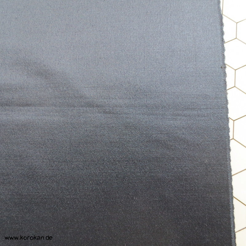 dunkelblau uni Kimono Seidensatin