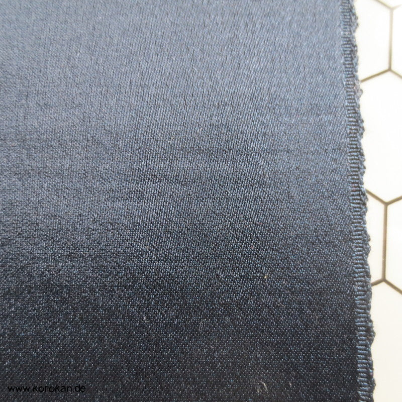 dunkelblau uni Kimono Seidensatin