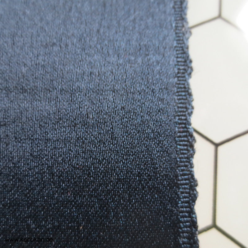 dunkelblau uni Kimono Seidensatin