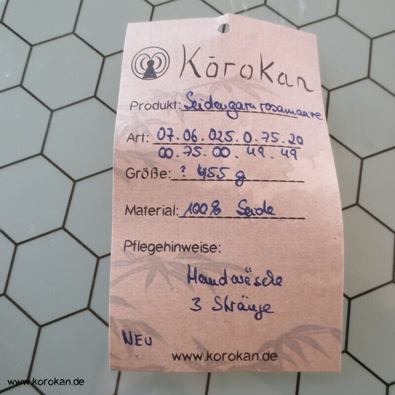rosamauve Seidengarn zum Weben aus japanischer Obi Werkstatt
