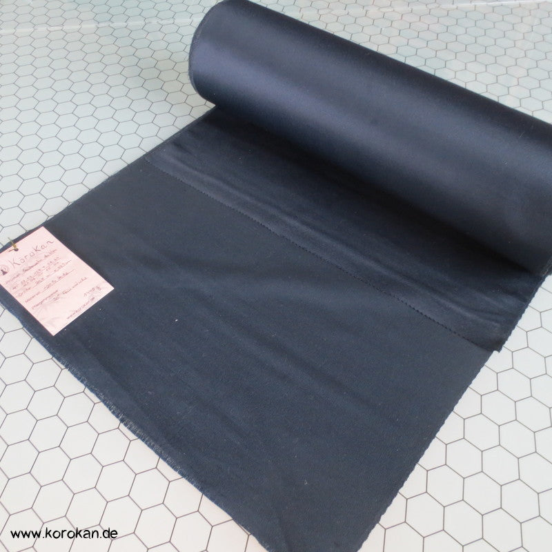 dunkelblau uni Kimono Seidensatin