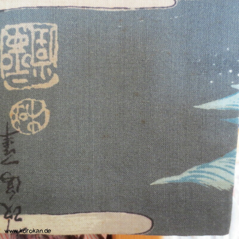 Tokkaido Szenen Wollmuslin Juban Unterkimono