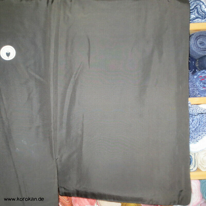 Montsuki Blätter 5 Mon Kimono für Männer, schwarzbraun