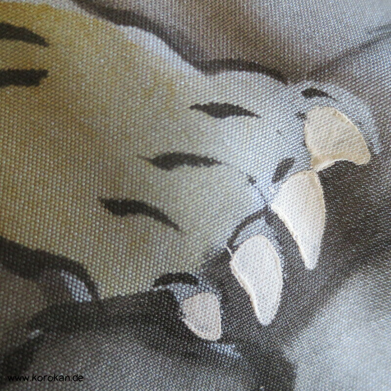 Tiger und Drachen Futter Tsumugi Kasuri Haori Männer Kimono Jacke