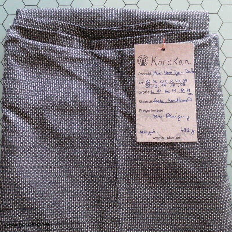 Tiger und Drachen Futter Tsumugi Kasuri Haori Männer Kimono Jacke