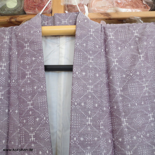 Karo - Rauten Drehermuster Tsumugi Seiden Kimono